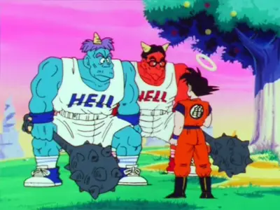 Gozu and Mezu from DBZ's Hell in episode 13