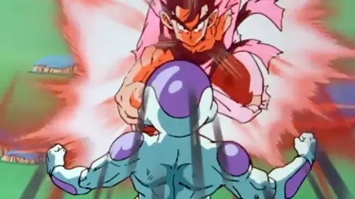 Goku uses the Kaio Ken times twenty against Freeza