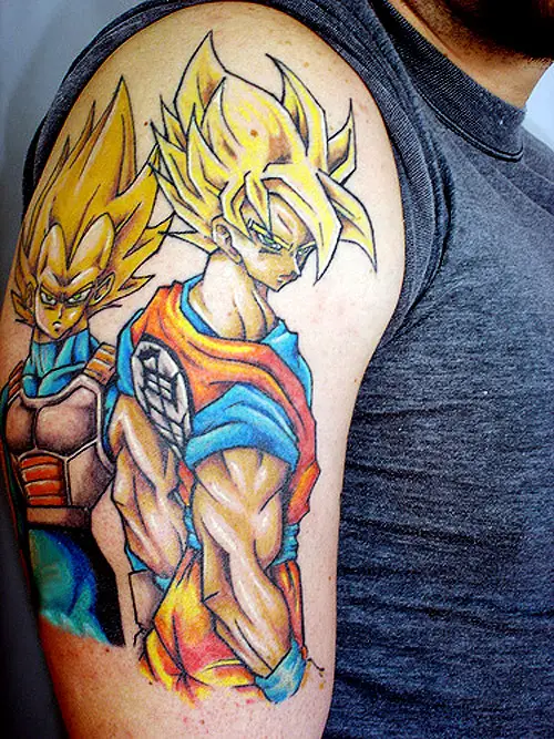 Goku & Vegeta, Dragon Ball Z  Dragon ball tattoo, Dragon ball