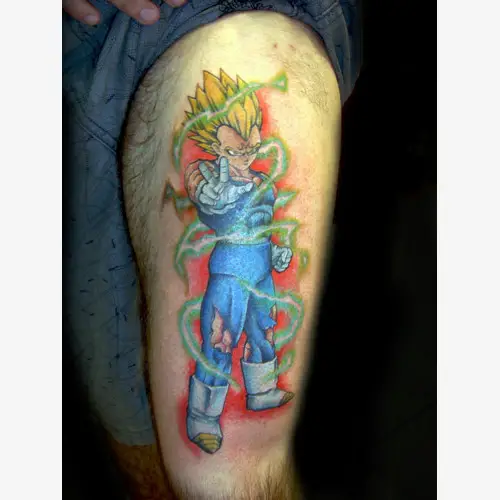 Vegeta tattoo by Gustavo Takazone