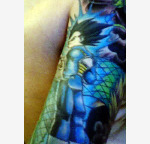 Vegeta tattoo by Chris Showstoppr