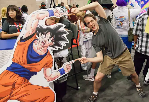 dragon ball cosplay FUNimation booth Goku Derek Padula Fusion