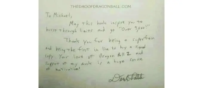 dragon ball z book signed copy