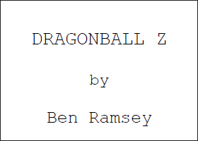 dragonball evolution original script title page