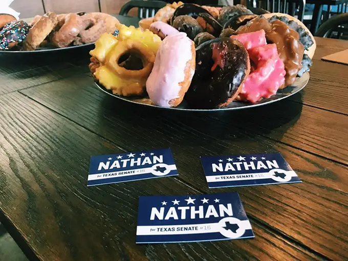 nathan johnson for senate donuts