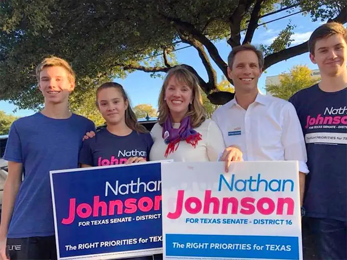 senator nathan johnson family