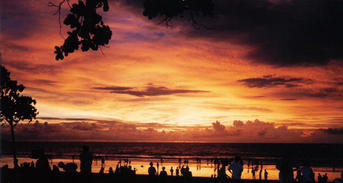 kuta beach bali sunset