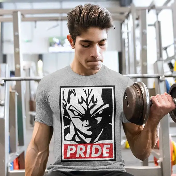vegeta pride muscle shirt gym lift