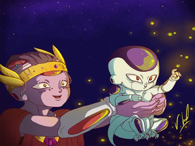 baby freeza and mother in unguarded dragon ball z fan comic