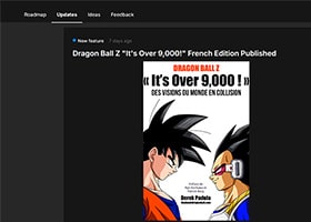 updates page added to the dao of dragon ball site