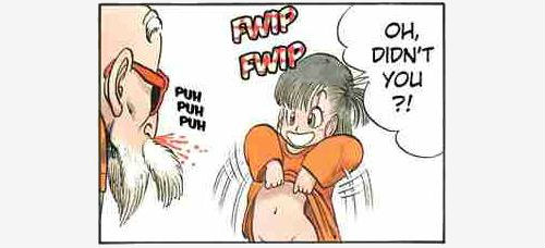 bulma flashes master roshi dragon ball manga