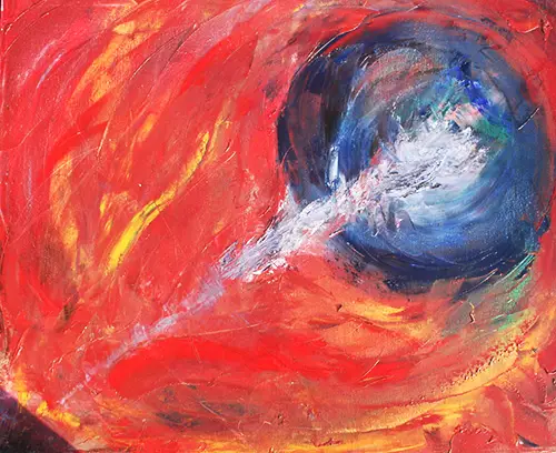 dragon ball painting kamehameha abstract art