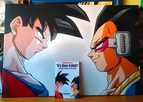 dragon ball z it's over 9,000 painting