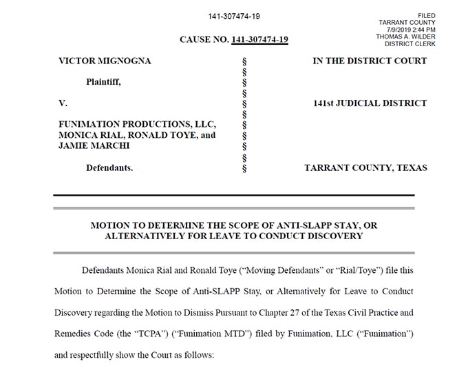 vic mignogna sexual assault allegations file to dismiss title page