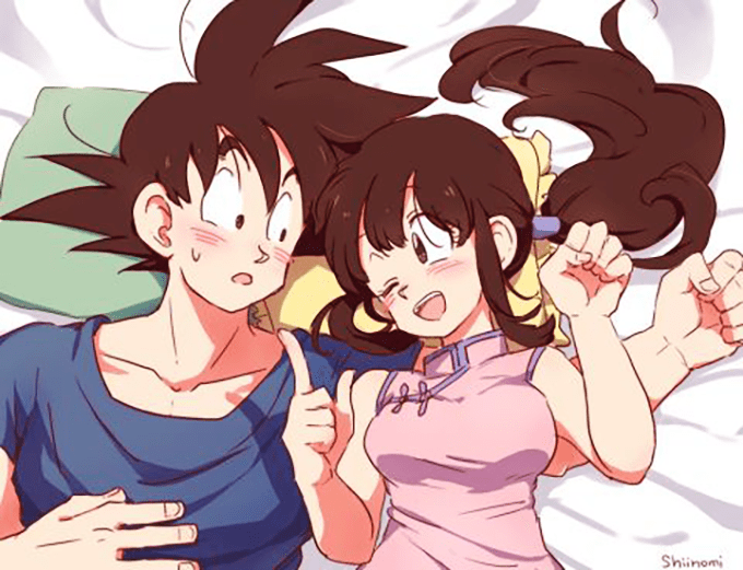 goku and chichi gochi couple dragon ball