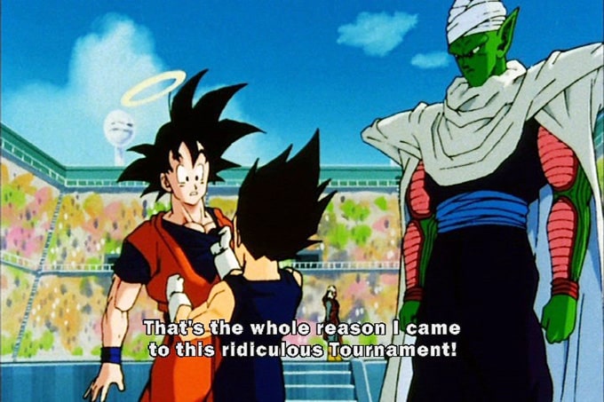 vegeta fights goku 25 world martial arts tournament motivation