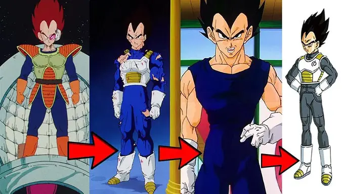 vegeta body changes over time
