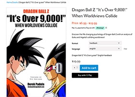 e-commerce store added to the dao of dragon ball site